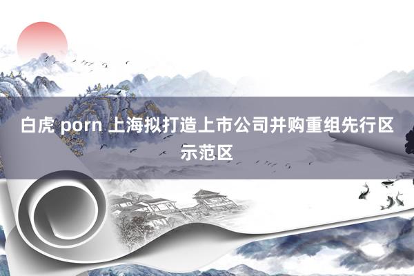 白虎 porn 上海拟打造上市公司并购重组先行区示范区