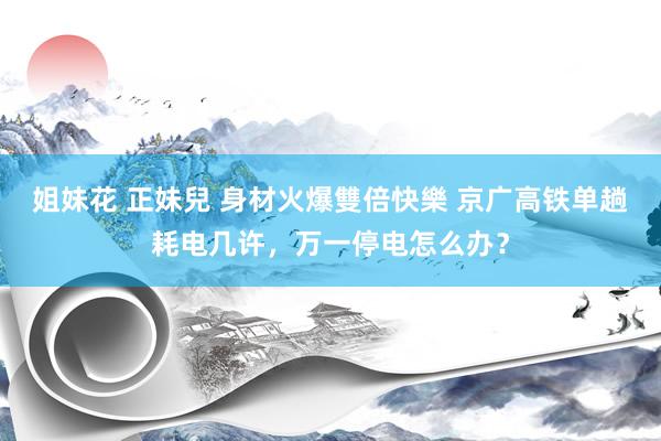 姐妹花 正妹兒 身材火爆雙倍快樂 京广高铁单趟耗电几许，万一停电怎么办？