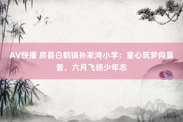 AV快播 房县白鹤镇孙家湾小学：童心筑梦向曩昔，六月飞扬少年志